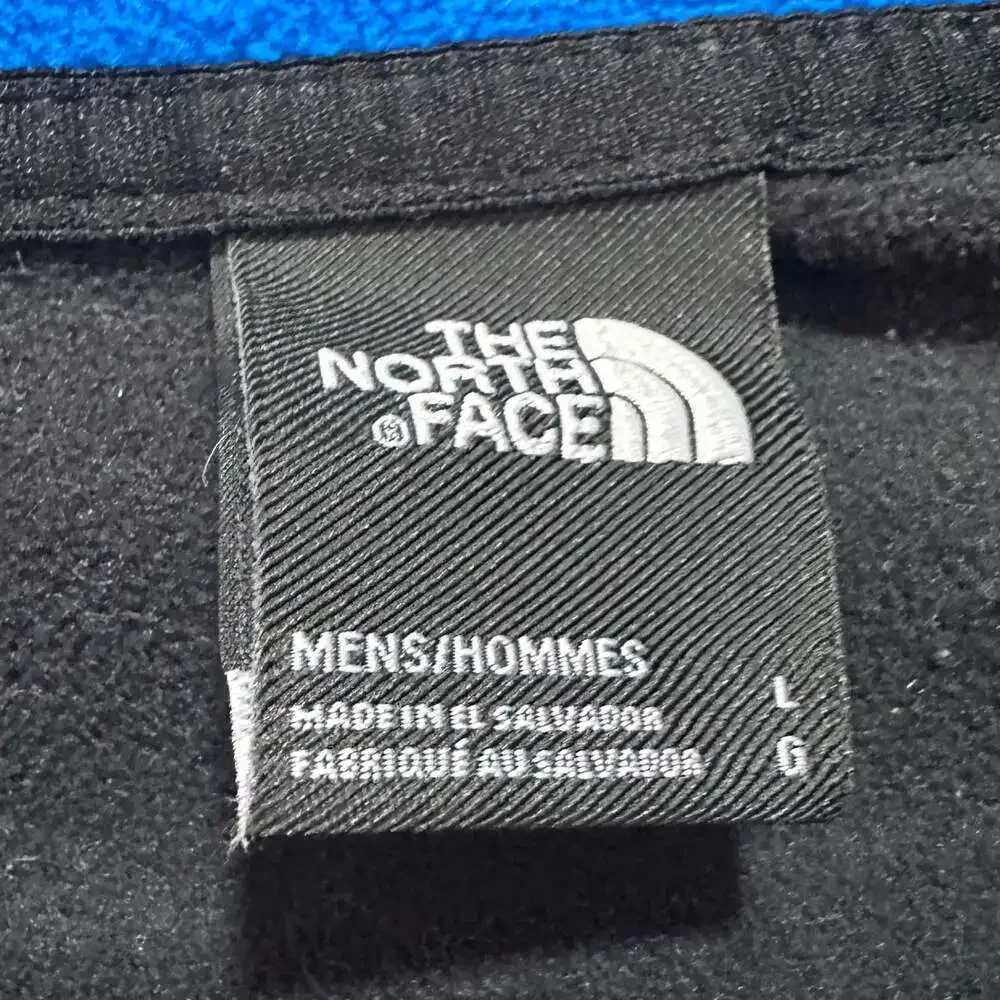 The North Face Men's TKA Glacier Snap-Neck Pullover Fleece Blue/Black